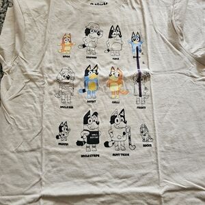 Bluey Family Character Tee in Cream New XL